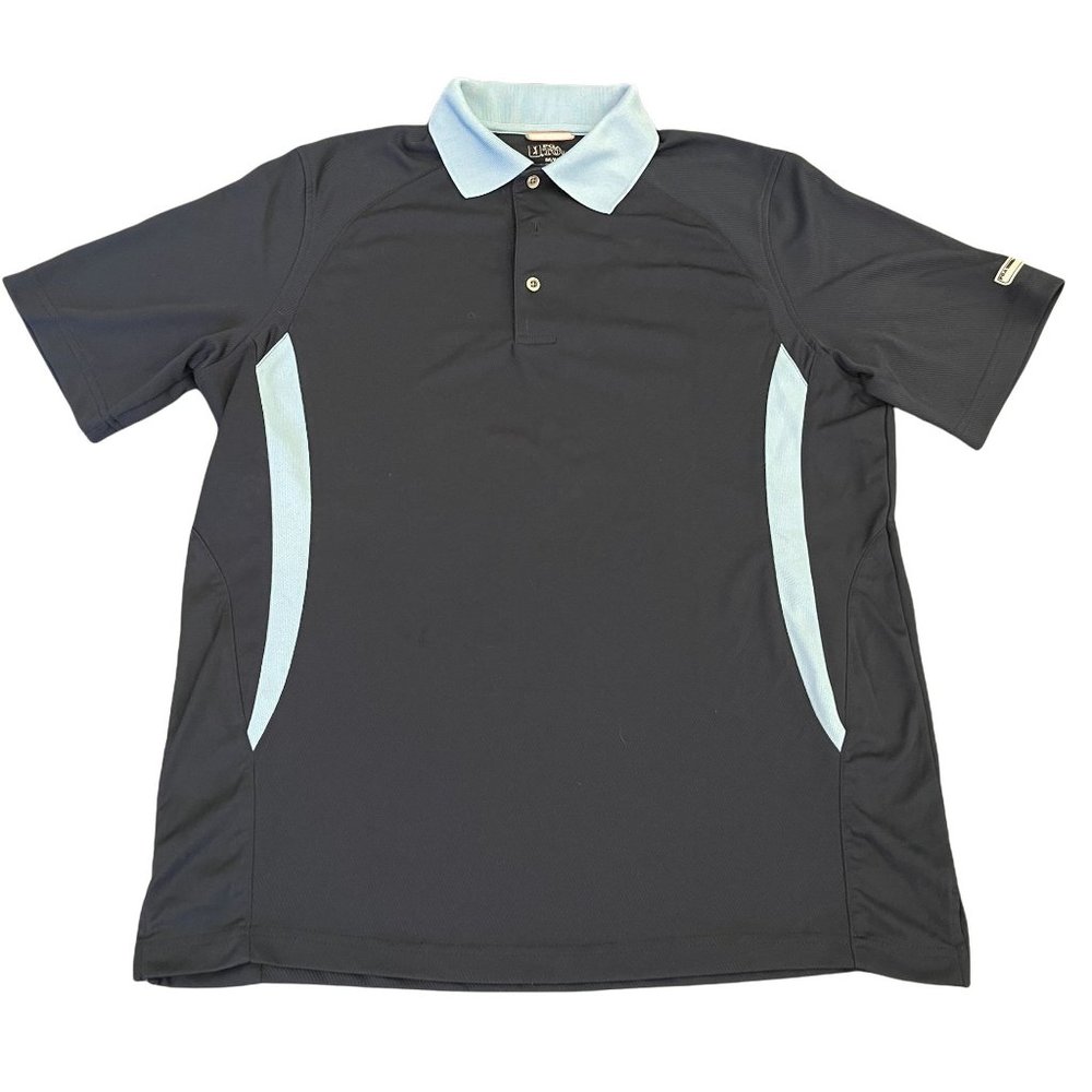 PGA Tour Blue Tech Zone Polo SS Shirt, Size M